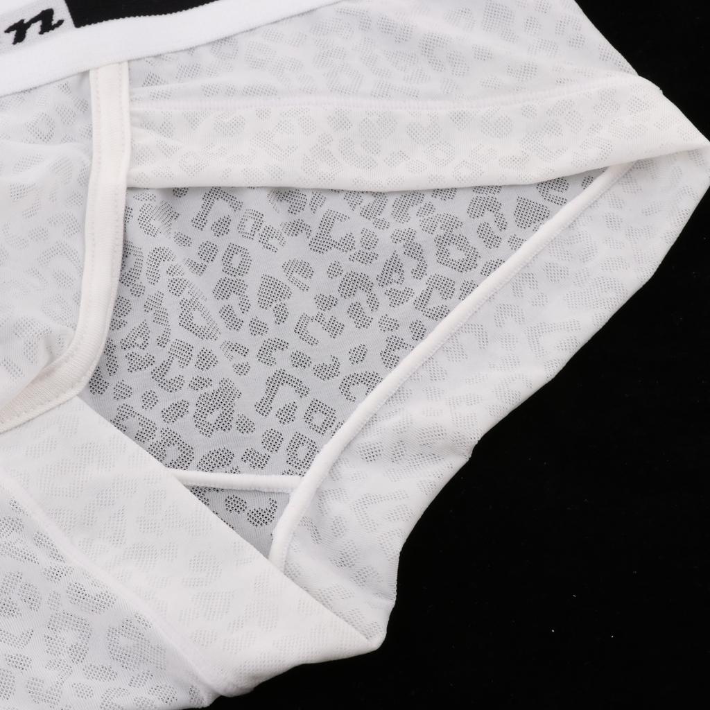 Maxbell Men Underwear Briefs Lace Low Rise Soft Underpant Sexy Lingerie M White