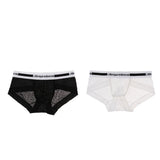 Maxbell Men Underwear Briefs Lace Low Rise Soft Underpant Sexy Lingerie M White
