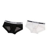 Maxbell Men Underwear Briefs Lace Low Rise Soft Underpant Sexy Lingerie M White