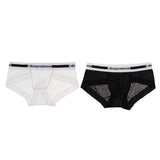 Maxbell Men Underwear Briefs Lace Low Rise Soft Underpant Sexy Lingerie M White