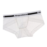 Maxbell Men Underwear Briefs Lace Low Rise Soft Underpant Sexy Lingerie M White