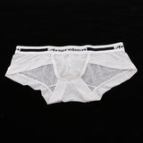 Maxbell Men Underwear Briefs Lace Low Rise Soft Underpant Sexy Lingerie M White
