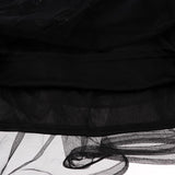 Max Sexy Halter Sequined Mesh Dance Skirt  L Black