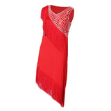 Max Women's Dance Skirts Latin Dance Dresses Dancewear for Ballroom M Red