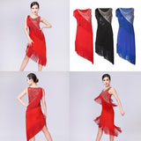 Max Women's Dance Skirts Latin Dance Dresses Dancewear for Ballroom M Red