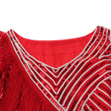 Max Women's Dance Skirts Latin Dance Dresses Dancewear for Ballroom M Red