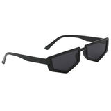 Max Rectangle Sunglasses Vintage Irregular Frame Shades Eyewear Black Frame