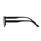 Max Rectangle Sunglasses Vintage Irregular Frame Shades Eyewear Black Frame