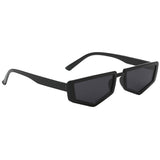 Max Rectangle Sunglasses Vintage Irregular Frame Shades Eyewear Black Frame