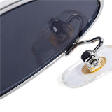 Max Small Metal Frame Oval Candy Color Sun Glasses Silver Lense + Silver Frame