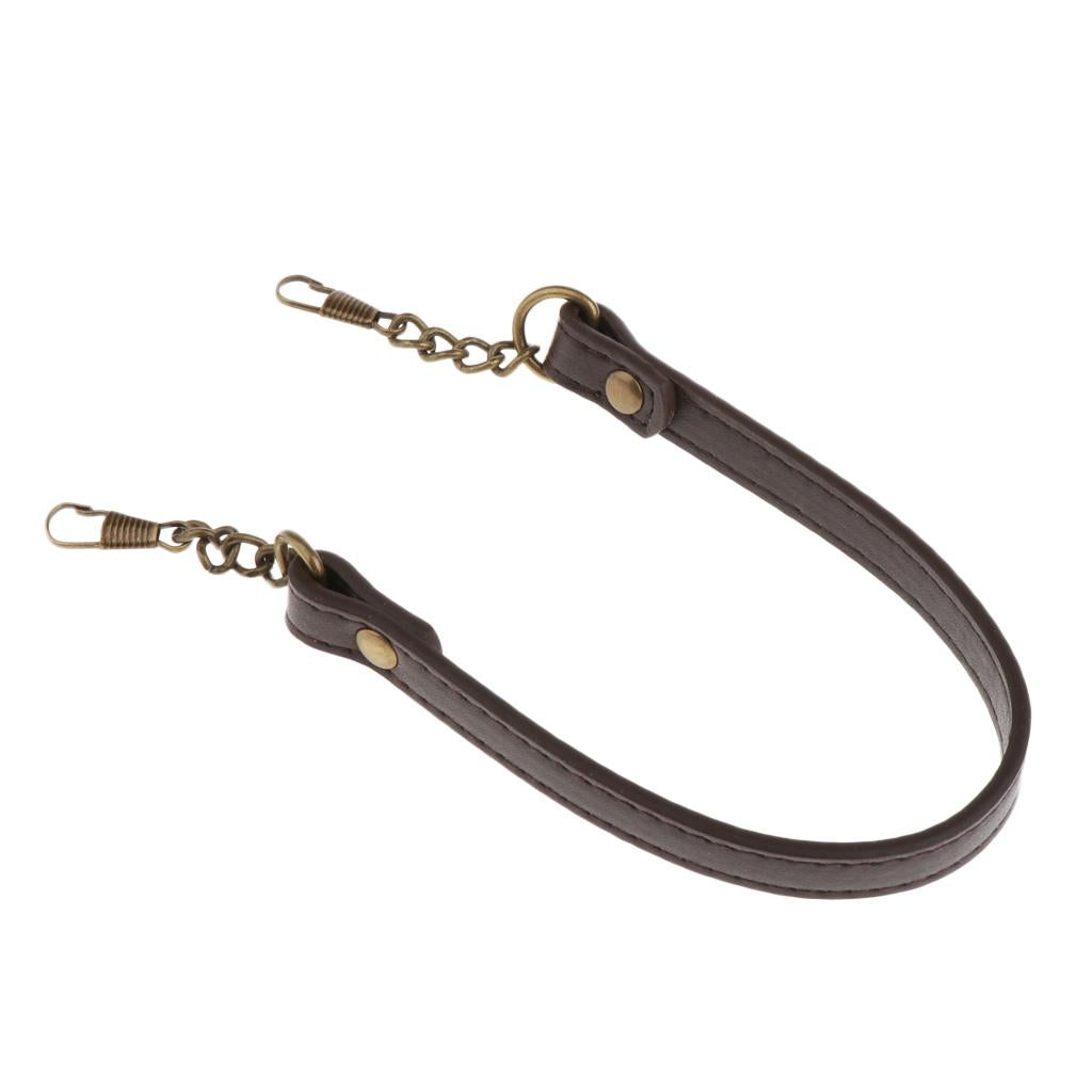 Short Bag Strap Replacement Pu Leather Handbag Handle DIY Bag Belts Brown