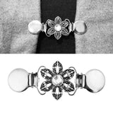 Maxbell Cardigan Duck Clips Clasps Crystal Shawl Blouse Sweater Shirt Collar Holder