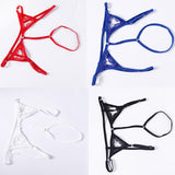 Maxbell Women Mens Lace Harness Strappy Cage Bralette Top One Size Adjustable Blue