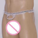 Maxbell Men Sexy Thong G-String Briefs Pouch Underpants Stretchable Underwear White