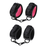 Maxbell Adjustable PU Leather Handcuff Ankle Cuff Restraints Adult Sex Toy Pink