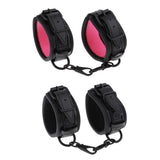 Maxbell Adjustable PU Leather Handcuff Ankle Cuff Restraints Adult Sex Toy Pink