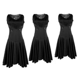 Max Latin Tassel Dance Dress Fringe Stage Performance Costume Dancewear Black M