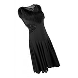Max Latin Tassel Dance Dress Fringe Stage Performance Costume Dancewear Black M