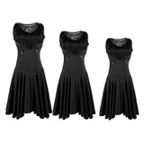 Max Latin Tassel Dance Dress Fringe Stage Performance Costume Dancewear Black M