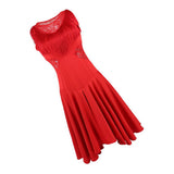 Max Latin Tassel Dance Dress Fringe Stage Performance Costume Dancewear Red M