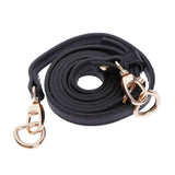 Adjustable Leather Bag Strap Replacement for Bag Making Black- Gold Buckle