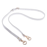 Adjustable Leather Bag Strap Replacement for Bag Making White- Gold Buckle