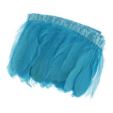 Maxbell 200cm Feather Fringe Trim for Craft Costume Sewing Dress Decor Sky Blue