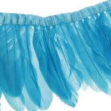 Maxbell 200cm Feather Fringe Trim for Craft Costume Sewing Dress Decor Sky Blue