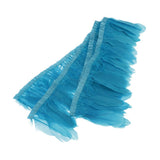 Maxbell 200cm Feather Fringe Trim for Craft Costume Sewing Dress Decor Sky Blue
