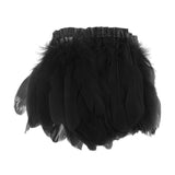 Maxbell 200cm Feather Fringe Trim for Craft Costume Sewing Dress Decor Black