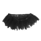 Maxbell 200cm Feather Fringe Trim for Craft Costume Sewing Dress Decor Black
