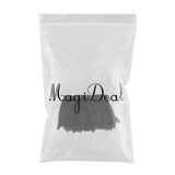 Maxbell 200cm Feather Fringe Trim for Craft Costume Sewing Dress Decor Black
