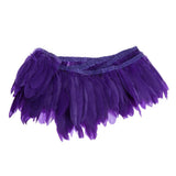 Maxbell 200cm Feather Fringe Trim for Craft Costume Sewing Dress Decor Dark Purple