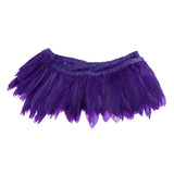 Maxbell 200cm Feather Fringe Trim for Craft Costume Sewing Dress Decor Dark Purple