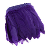 Maxbell 200cm Feather Fringe Trim for Craft Costume Sewing Dress Decor Dark Purple