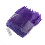 Maxbell 200cm Feather Fringe Trim for Craft Costume Sewing Dress Decor Dark Purple