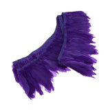 Maxbell 200cm Feather Fringe Trim for Craft Costume Sewing Dress Decor Dark Purple
