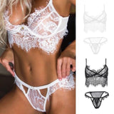 Maxbell Women Sexy Lace Bra Panty Lingerie Sleepwear Babydoll Bodysuits M  Black