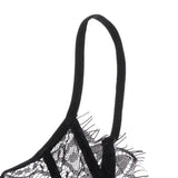Maxbell Women Sexy Lace Bra Panty Lingerie Sleepwear Babydoll Bodysuits M  Black