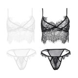 Maxbell Women Sexy Lace Bra Panty Lingerie Sleepwear Babydoll Bodysuits M  Black