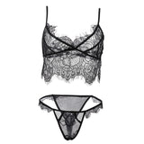 Maxbell Women Sexy Lace Bra Panty Lingerie Sleepwear Babydoll Bodysuits M  Black