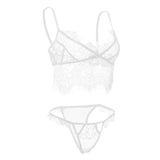 Maxbell Women Sexy Lace Bra Panty Lingerie Sleepwear Babydoll Bodysuits XXXL White