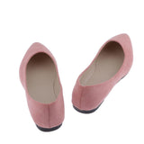 Women Casual Shallow Mouth Shoe Pointed Toe Shoe Working Flat Shoes Pink 37