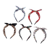 Womens Hairband Bowknot Headband Elastic Alice Band Hair Hoop Red