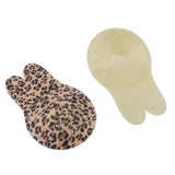 Max Maxb Silicone Rabbit Ears Breast Lift Nipple Covers Pasties Dark Leopard 9cm