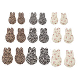 Max Maxb Silicone Rabbit Ears Breast Lift Nipple Covers Pasties Dark Leopard 9cm