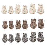 Max Maxb Silicone Rabbit Ears Breast Lift Nipple Covers Pasties Dark Leopard 9cm