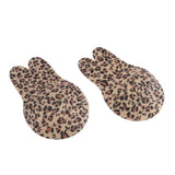 Max Maxb Silicone Rabbit Ears Breast Lift Nipple Covers Pasties Dark Leopard 11cm