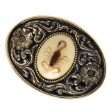 Mens Western Belt Buckle Luminous Stone 3D Scorpion Animal Belt Buckle