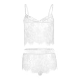 Max Women Sexy Lace Vest Crop Top Panty Lingerie Sleepwear Babydoll Bodysuits S